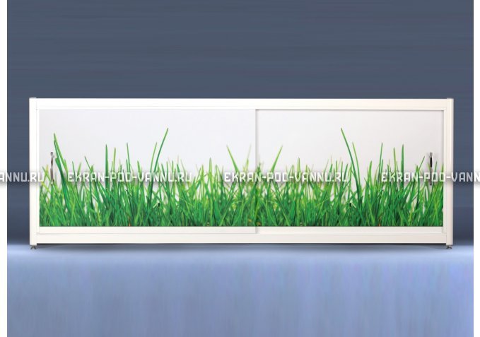 Экран на роликах EUROPLEX Трава – купить по цене 12400 руб. в интернет-магазине в городе Санкт-Петербург картинка 1