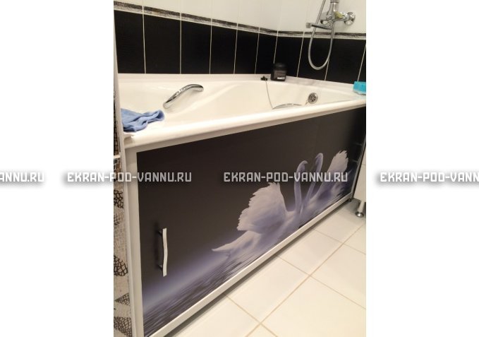 Раздвижной ФОТО экран - Лебеди – купить по цене 8500 руб. в интернет-магазине в городе Санкт-Петербург картинка 2