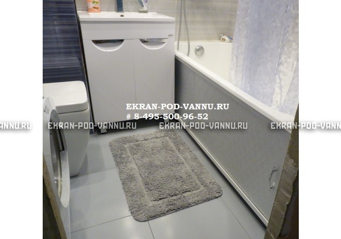 Раздвижной экран EUROPLEX Комфорт Серебро колотый лед – купить по цене 6550 руб. в интернет-магазине в городе Санкт-Петербург картинка 2