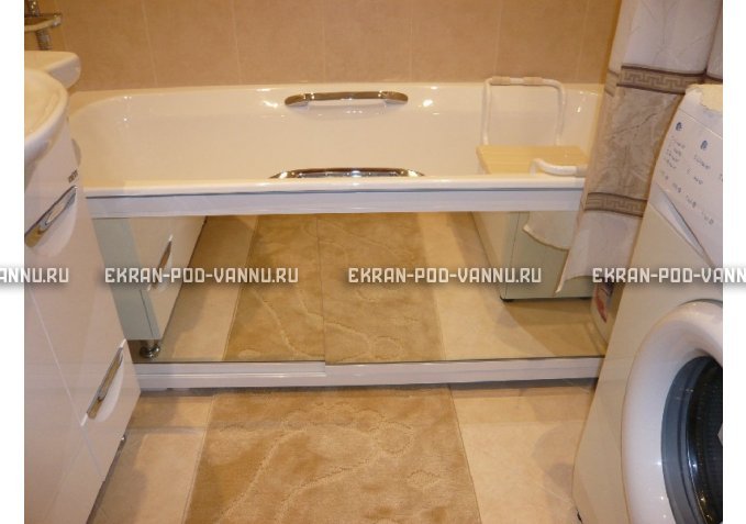 Раздвижной экран EUROPLEX Роликс Зеркальный – купить по цене 9700 руб. в интернет-магазине в городе Санкт-Петербург картинка 3