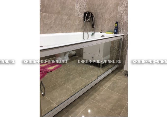 Раздвижной экран EUROPLEX Роликс Зеркальный – купить по цене 9700 руб. в интернет-магазине в городе Санкт-Петербург картинка 9