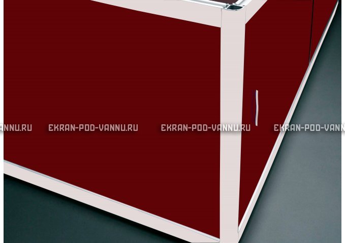 Торцевой экран EUROPLEX Комфорт бордовый – купить по цене 8760 руб. в интернет-магазине в городе Санкт-Петербург картинка 1