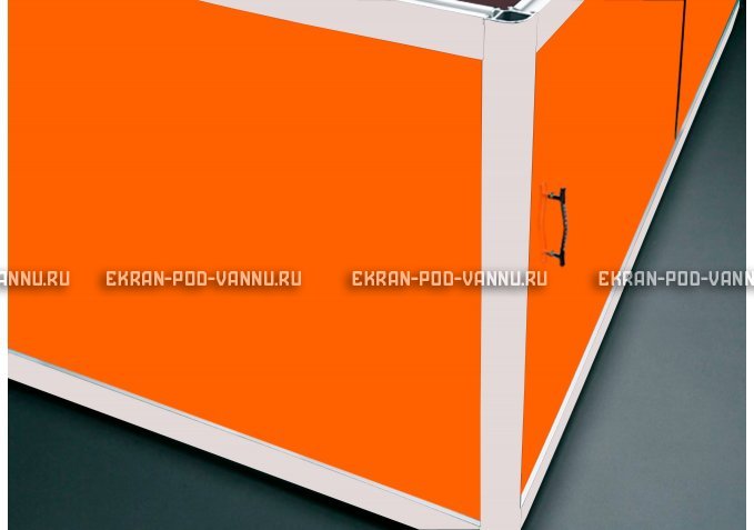 Угловой экран EUROPLEX Комфорт оранжевый – купить по цене 8180 руб. в интернет-магазине в городе Санкт-Петербург картинка 1