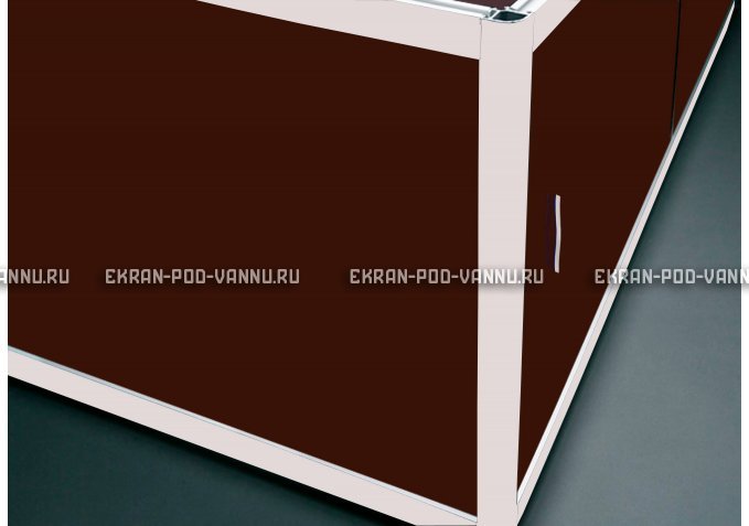 Угловой экран EUROPLEX Комфорт шоколад – купить по цене 8180 руб. в интернет-магазине в городе Санкт-Петербург картинка 1